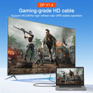 Câble de haute qualité 8K UHD DP V1.4 4K 120Hz plaqué or mâle à mâle PVC/Nylon veste pour projecteur d'ordinateur de moniteur de cinéma maison - Product Image 3