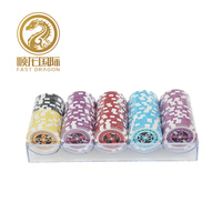 50 emplacements pour jeu de Table, Transparent et noir, pour jetons de Poker