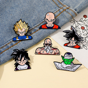 5000 Tipos de Lindos Broches de Metal Esmaltado con Logotipo de Dragon Ball (Goku, <span class=keywords><strong>Vegeta</strong></span>, Kuririn, Gohan) para Sombrero y Cuello - Product Image 1