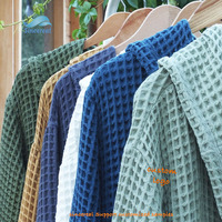 Personnalisé Unisexe Hommes Femmes Vêtements De Nuit Peignoir De Luxe Soie ou Polaire Robe Spa Hôtel Microfibre 100% Coton Gaufré Peignoir