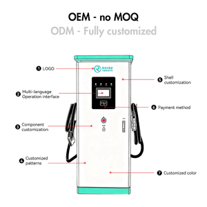 Station <span class=keywords><strong>de</strong></span> recharge rapide pour véhicules électriques Ruisu 400KW DC, IP55, RFID, <span class=keywords><strong>code</strong></span> QR, hub <span class=keywords><strong>de</strong></span> recharge commercial, OCPP1.6J/2.0, norme mondiale, nouvelle - Product Image 3