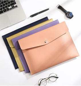 A4耐水性PUレザーファイルフォルダソフトオフィスドキュメントオーガナイザー学校 & オフィス用バッグパターン - Product Image 3