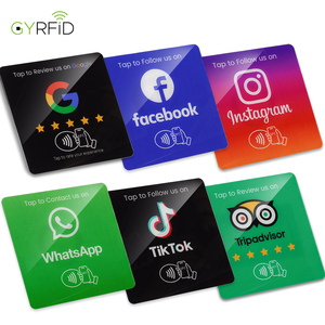 Etiqueta NFC Acrílica de 10 cm Lista para Enviar - Etiqueta Adhesiva para Reseñas de <span class=keywords><strong>Google</strong></span>, para Negocios, Tiendas y Restaurantes, Letrero de Calificación en Redes Sociales - Product Image 1
