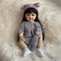 Muñeca Bebé Reborn Realista con Rostro Regordete, Cuerpo de Vinilo y Goma Suave, Muñeca de Juguete, Linda Muñeca de Simulación para Niños, Regalo de Colección