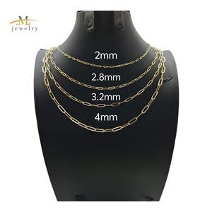 Cadena cubana JML para hombre, chapada en oro de 14K, estilo Miami, collar grueso, gargantilla, cadena de serpiente - Product Image 3