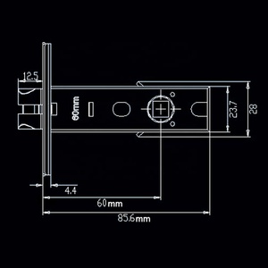 50 Mét 60 Mét Thép Không Gỉ Deadbolt Khóa Mùa Xuân Latch Bolt Đôi Side Trượt Bolt Latch Khóa - Product Image 6