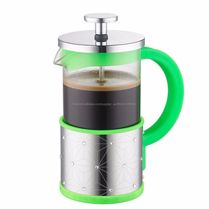 De vidrio de borosilicato de color <span class=keywords><strong>rosa</strong></span> francés <span class=keywords><strong>prensa</strong></span> personalizada café árabe olla con termo café émbolo - Product Image 5