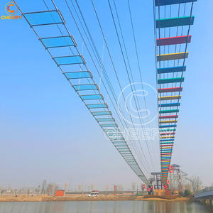 他の遊園地製品屋外遊び場アドベンチャーパークスリリングスカイライドサスペンションブリッジ - Product Image 6