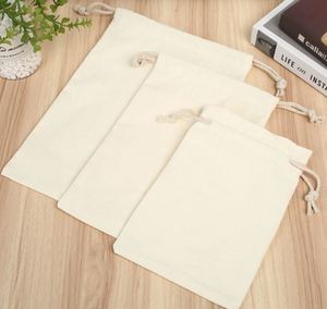 Sacs en toile de coton en gros avec cordon de serrage pour chaussures, sacs cadeaux, sacs à main personnalisés, housses anti-poussière avec impression de logo - Product Image 2