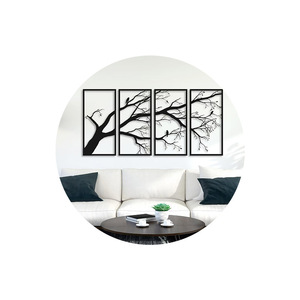 Hiện đại lớn kim loại cây chi nhánh bốn bộ tường trang trí nội thất tối giản tường nghệ thuật trang trí nội thất hiện đại trang trí - Product Image 1