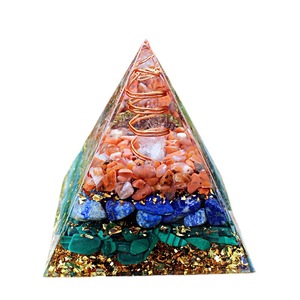 <b>Crystal</b> Chip Pyramid Resin Epoxy Craft Desktop Ornament Home Decoration Gift - Product Image 5