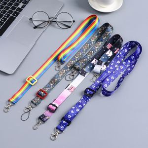 Customized <b>Polyester</b> Heat Transfer Printed <b>Lanyard</b> Metal Buckle for Student Card Hanging Neck Chest Tag Hanging Rope Exhibition - Product Image 3