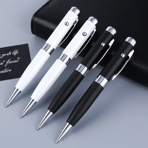 Factory Wholesale  Pendrive 2.0 8gb Pen USB Flash Drive  32gb Flash Memory Ballpoint USB Flash Disk 64gb with Laser Light