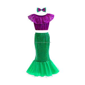 Disfraz <span class=keywords><strong>de</strong></span> <span class=keywords><strong>Sirenita</strong></span> para Niñas, Vestido <span class=keywords><strong>de</strong></span> Ariel, Peluca, Fiesta <span class=keywords><strong>de</strong></span> Cumpleaños, Carnaval y Navidad - Product Image 2