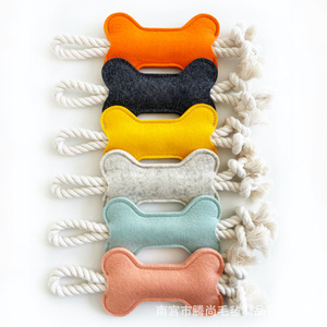 Bastoncini di ossa per denti di cane sostenibili giocattoli per animali domestici che alleviano lo Stress mordente nodo giocattolo da allenamento resistente all'usura in corda di cotone - Product Image 1