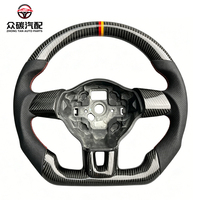 Volant de course en fibre de carbone véritable personnalisé pour VW Golf 6 MK6 TSI, modification intérieure de voiture, pièces auto