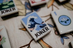 Juego de Mahjong Americano de Lujo Jardin Green, Diseño Artístico de Lirios de Agua, Fichas Acrílicas de 3 Capas para Juego Familiar, Regalos y Venta al por Menor - Product Image 3