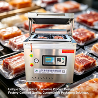 Machine d'emballage sous vide professionnelle pour la viande fraîche et les fruits de mer, emballage sous vide en plateau