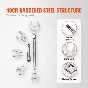 ชุดประแจขันเท้า20ชิ้นชุดเครื่องมือ40CR ขับเกรด DIY 3/8แท่งต่อ2แท่งอุปกรณ์จัดเครื่องมือ - Product Image 3