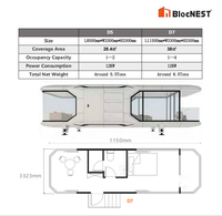 Capsule spatiale mobile de luxe modulaire, maison préfabriquée en structure d'acier, mini-cabane pour hôtel, complexe hôtelier, camping, maison d'hôtes, villa