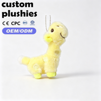 Porte-clés en peluche girafe rose mignonne personnalisée, mini, douce et moelleuse, à long cou, animal de safari, cadeau de vacances pour enfants