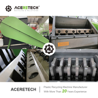 Mesin Penghancur Botol Plastik PET/HDPE Limbah 400-800kg/jam dengan Gearbox untuk Kontrol PLC Akurasi Tinggi GF700/1200