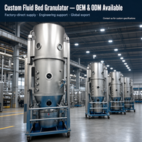 Granulateur à lit fluidisé SUS304 pour poudres chimiques, additifs alimentaires, matériaux de batteries à énergie nouvelle et applications d'ingénierie
