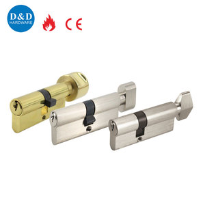 Rắn <span class=keywords><strong>Brass</strong></span> EN1303 satin <span class=keywords><strong>Brass</strong></span> Lỗ mộng cửa xi lanh khóa với các phím và ngón tay cái lần lượt - Product Image 4
