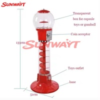 Distributeur automatique de balles rebondissantes et de capsules en métal, à monnayeur, personnalisable, 110/220V, version anglaise, pour le divertissement - Vente chaude