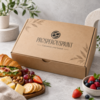 Boîte à brunch à emporter, plateau de charcuterie, boîte à lunch avec couvercle, boîte de présentation personnalisée en papier kraft, emballage alimentaire