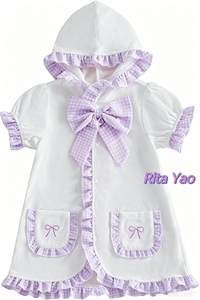 Cubrebikini <span class=keywords><strong>de</strong></span> Verano para Niña Pequeña, <span class=keywords><strong>Traje</strong></span> <span class=keywords><strong>de</strong></span> <span class=keywords><strong>Baño</strong></span> <span class=keywords><strong>Blanco</strong></span> <span class=keywords><strong>de</strong></span> Tela <span class=keywords><strong>de</strong></span> Rizo para Bebés y Niñas Pequeñas, Chaqueta con Volantes y Bordado - Product Image 5