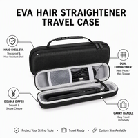 Étui de rangement rigide en EVA pour lisseur, organiseur d'outils de voyage, sac de protection à fermeture éclair, logo personnalisé, nouveau fabricant OEM, vente en gros