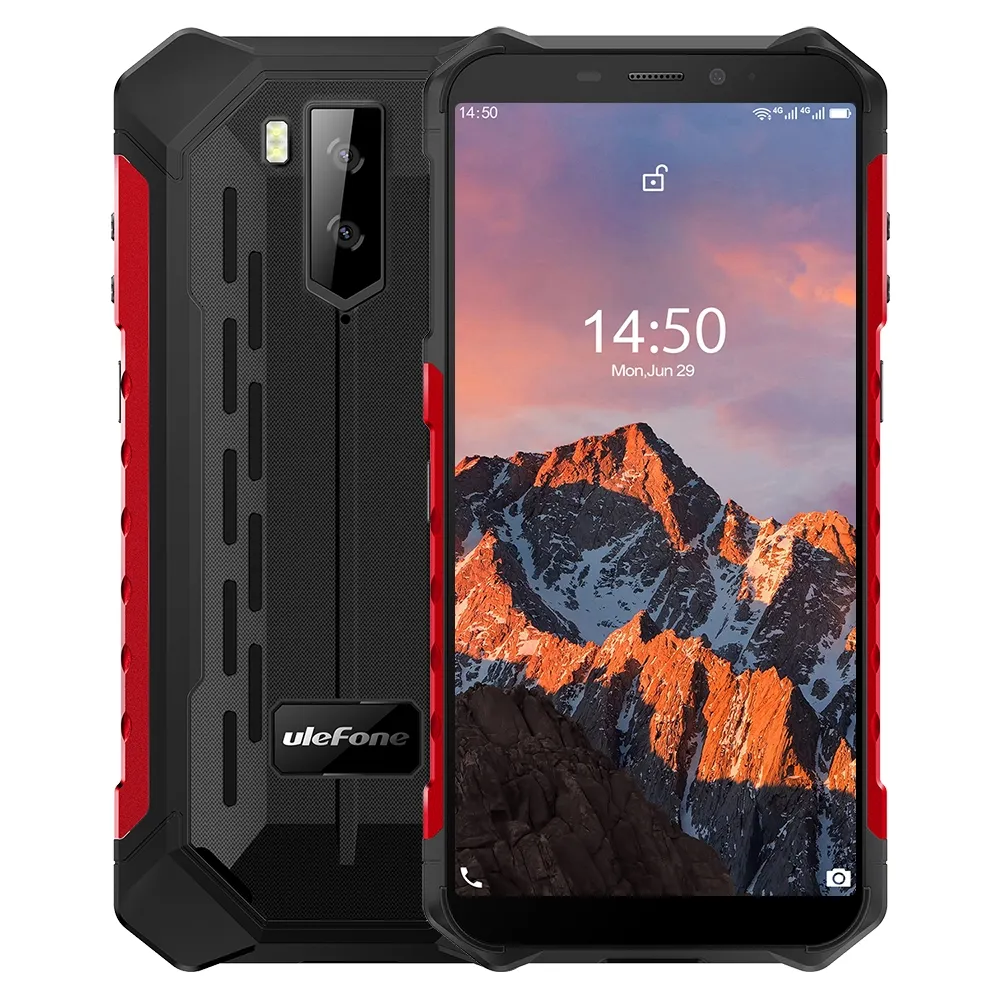Factory Price Ulefone Armor X5 Pro Rugged Waterproof Smartphone 4GB 64GB Android 10 5000 mAh NFC 4G LTE Mobile