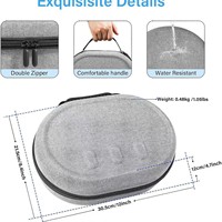 Sac de rangement portable et durable en EVA classique et décontracté à grande capacité avec fermeture éclair pour VR Meta Quest 3/3S