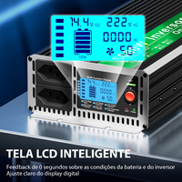 Convertisseur d'énergie à onde sinusoïdale pure HOULI 3000W Peak, 12V 24V DC vers 220V AC, pour camping-car, solaire, maison, alimentation de secours