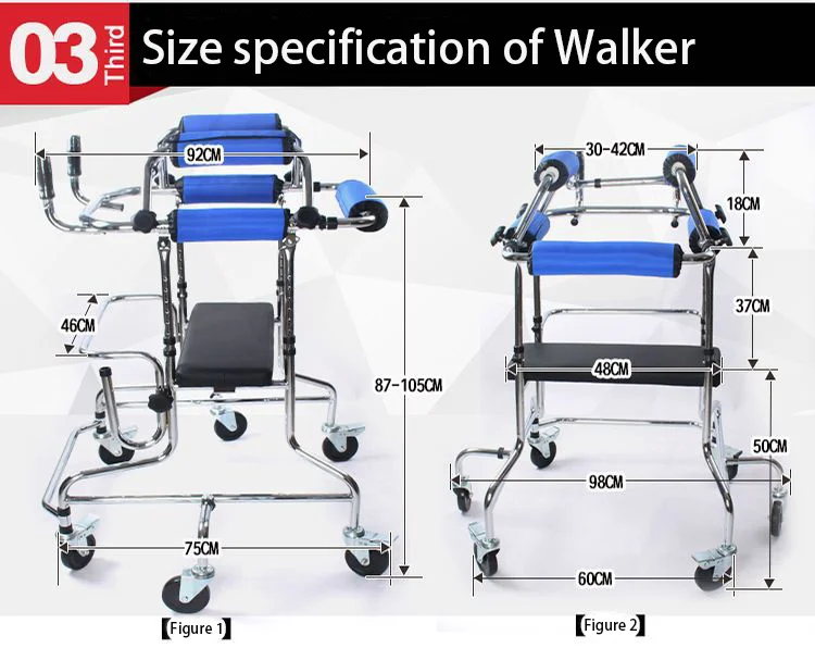 Hot sale wholesale walking aids and stainless steel folding children walker