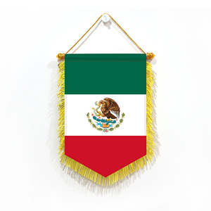 Mini drapeaux de voiture 20x30cm Mexique, décorations murales, accessoires de présentation, petits ornements à suspendre - Product Image 1