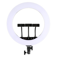 Écran tactile télécommandé flux en direct vidéo lampe de remplissage beauté Selfie 18 pouces LED anneau lumineux avec trépied support téléphone pince