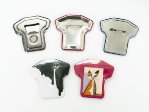 Bộ dụng cụ làm huy hiệu hình áo thun khuyến mãi HOT + Máy ép huy hiệu + Dao cắt giấy + 1000 bộ phụ kiện làm huy hiệu ghim áo thun - Product Image 5