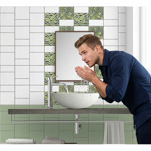 Green Japanese Natural Look 12x18 30x45cm 300x450mm Ceramic Decorative Wall Tiles for Bathroom Bedroom Hall Interior Outdoor Use - Product Image 1
