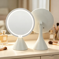 Miroir de maquillage LED de qualité commerciale, 9 pouces, grande surface de miroir, tactile, à intensité variable, trois modes d'éclairage, rotatif