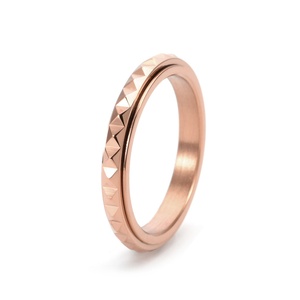 Trendy Stainless Steel Spinning <b>Fidget</b> <b>Ring</b> Natural Anxiety Jewelry for Children Adults for Engagement Parties Weddings Gifts - Product Image 4