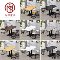 Meubles de restaurant modernes en marbre et bois, tables carrées et rondes, pour cafés et restaurants chinois, vente en gros sur mesure