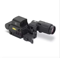 High Quality HD 3X Magnification Aluminum Alloy Multi-Coated Compact Durable Reflex Red Dot Sight Magnifier Adjustable Hybrid
