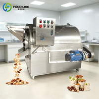 Machine à torréfier les noix en acier inoxydable, torréfacteur automatique de cacao et de grains de café, directement de l'usine