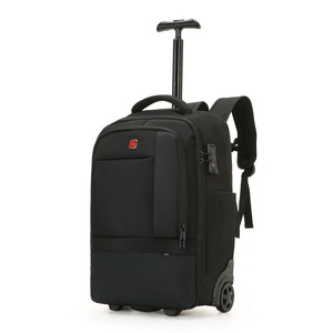 Laptop <b>Backpack</b> With Wheels 17.3 Inch <b>Computer</b> Compartment Water Resistant For Business Travel Unisex Black - Product Image 5