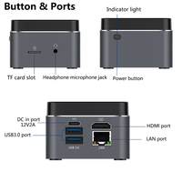 Mini PC Stick con Windows 11, Quad-Core J4125, 8GB DDR4, SSD M.2 de 128/256/512GB, WiFi AC, Mini Computadora, USB, Gamer, TV BOX