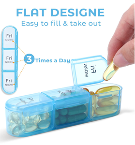 Caja de Pastillas Portátil A370, Organizador de Pastillas para 3 Tomas Diarias, Estuche Semanal para 7 Días, Organizador de Medicamentos, Gran Venta en AMZ - Product Image 5