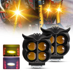 ไฟหน้า LED สองสีสำหรับรถจักรยานยนต์ไฟฟ้า ระบบไฟสีเหลืองพร้อมเลนส์ภายนอก - Product Image 3