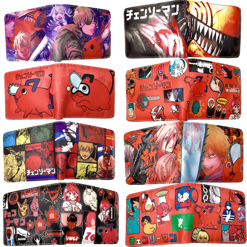 8 видов конструкций, оптовая продажа, новая коллекция, карман для монет кошелек аниме бензопила Человек искусственная (-ый) искусственной кожи короткие бумажник